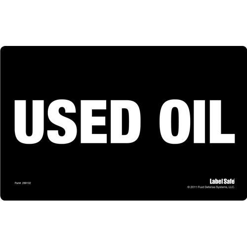 Oil Safe, Label - Used Oil - Generic - Adhesive - 5